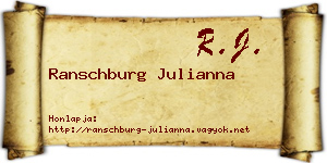 Ranschburg Julianna névjegykártya