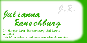 julianna ranschburg business card